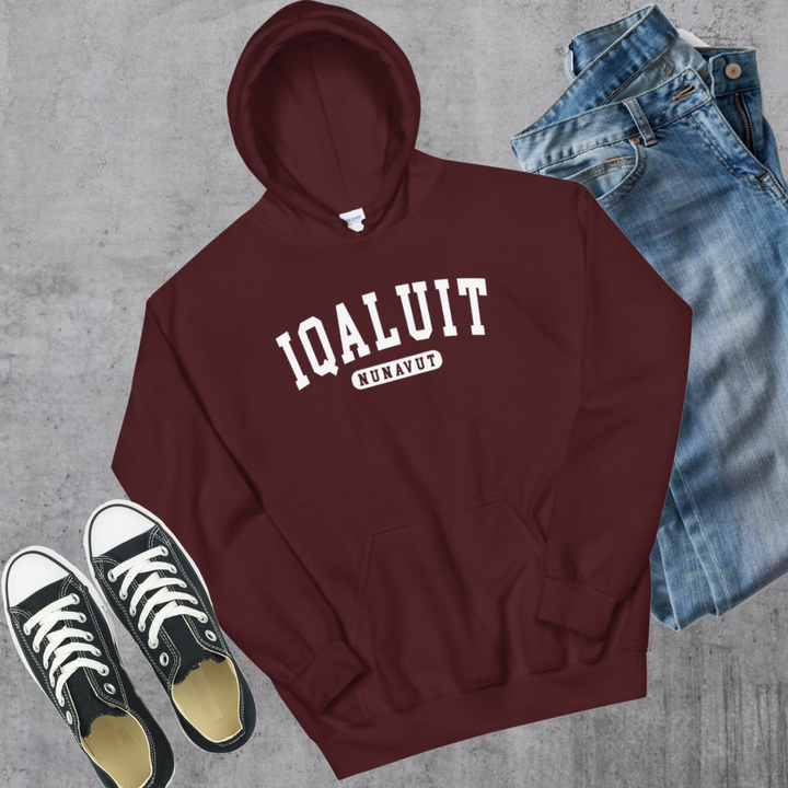 Iqaluit Nunavut College Hoodie - Maroon / S