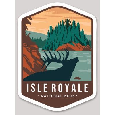 Isle Royale National Park Die Cut Sticker Large - sticker