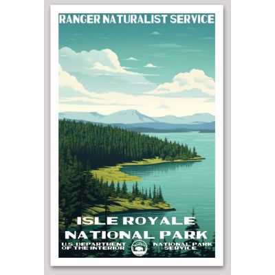 Isle Royale National Park WPA Sticker Large - sticker