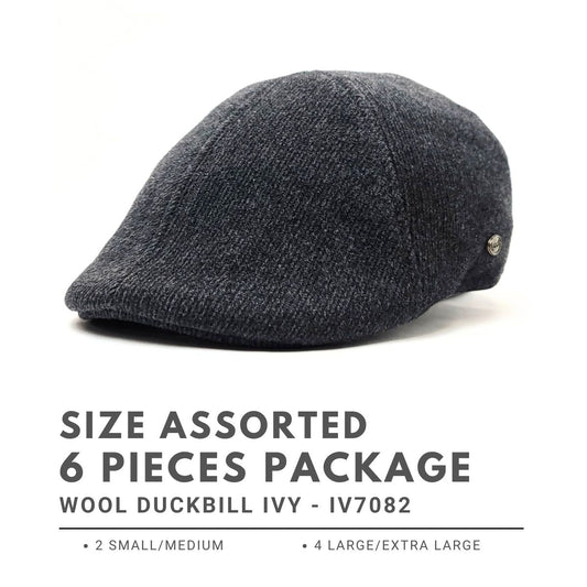 Wool Duckbill Ivy - IV7082 100% 2 Sizes - 6 peices Package (3 S/M + 3 L/XL)