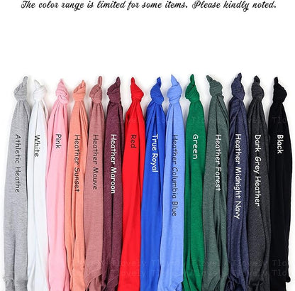 Colorful fabric swatches for Jerzees NuBlend Crewneck with MAMA embroidery and screen printing