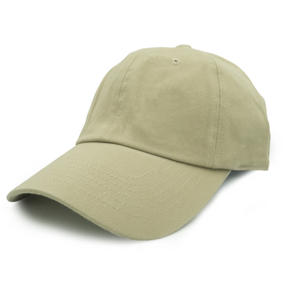 GN-1004 - Washed Cotton Dad Cap - Khaki / One size - CAPS