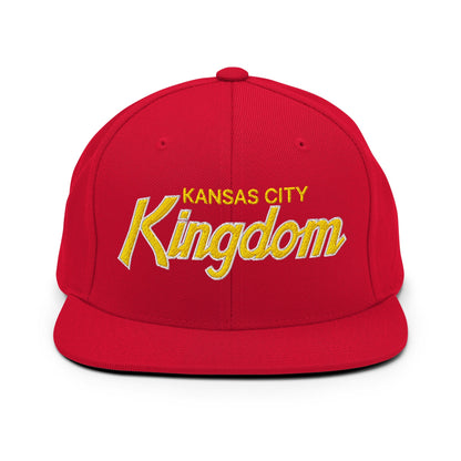 Kansas City Kingdom Embroidered Flat Brim Bill Snapback Hat