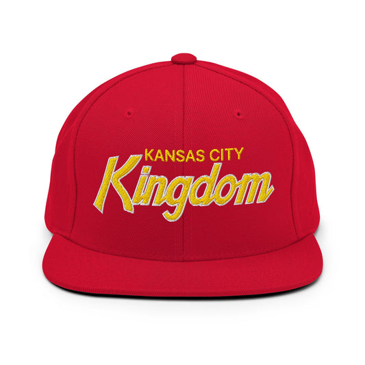 Kansas City Kingdom Embroidered Flat Brim Bill Snapback Hat