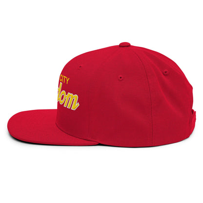 Kansas City Kingdom Embroidered Flat Brim Bill Snapback Hat