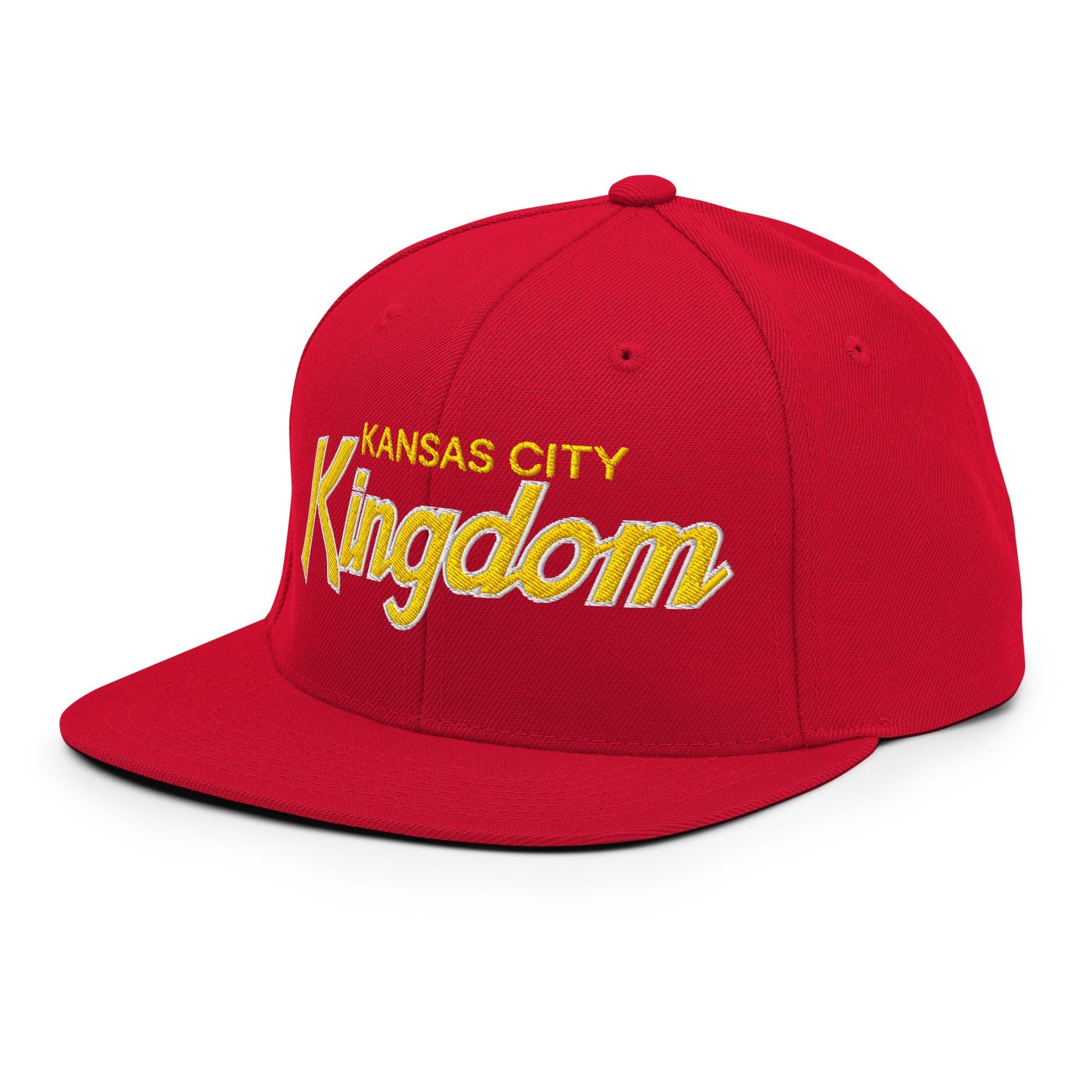 Kansas City Kingdom Embroidered Flat Brim Bill Snapback Hat