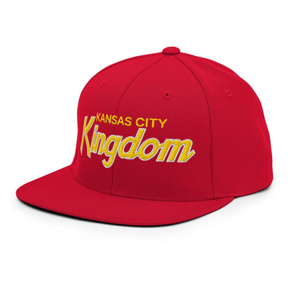 Kansas City Kingdom Embroidered Flat Brim Bill Snapback Hat