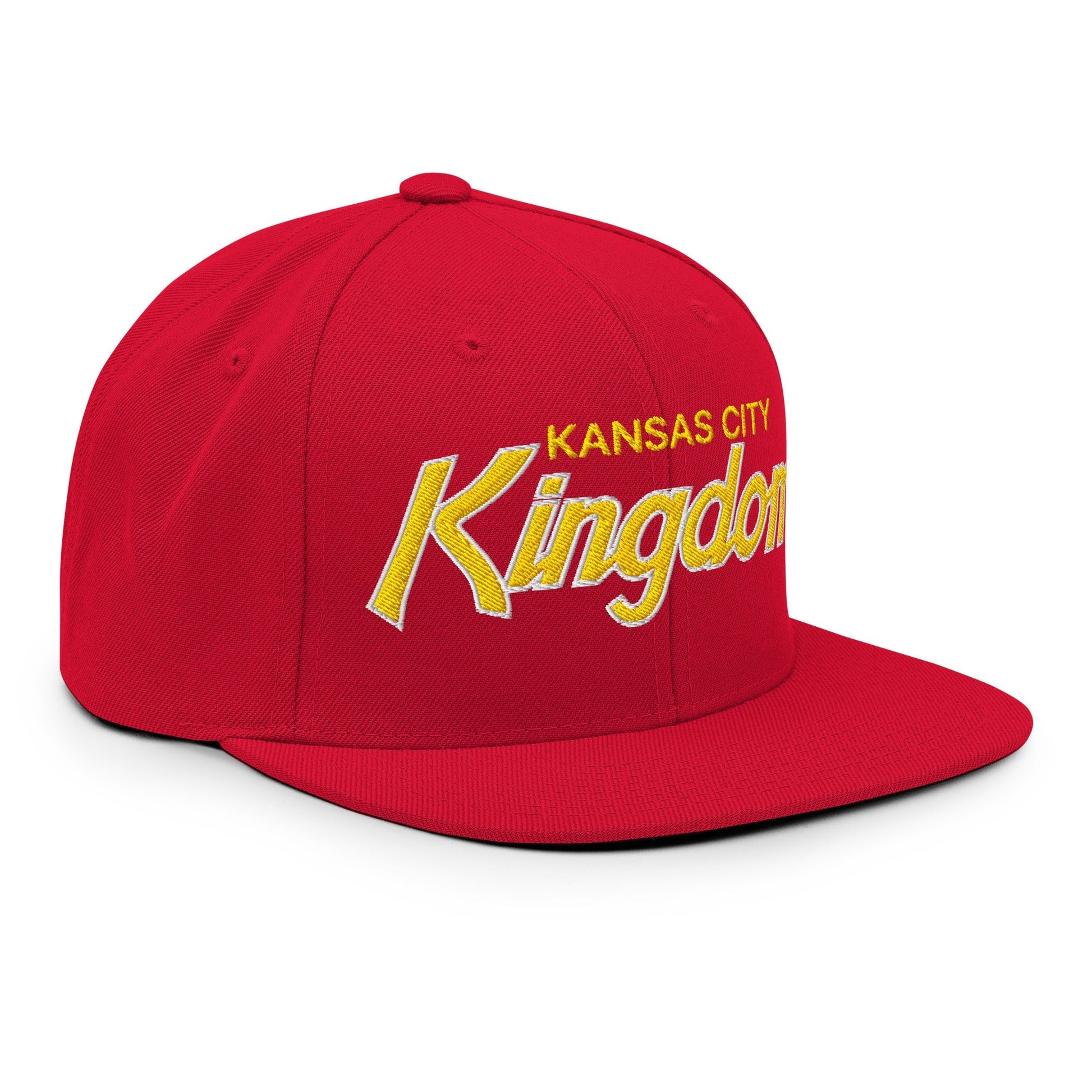 Kansas City Kingdom Embroidered Flat Brim Bill Snapback Hat