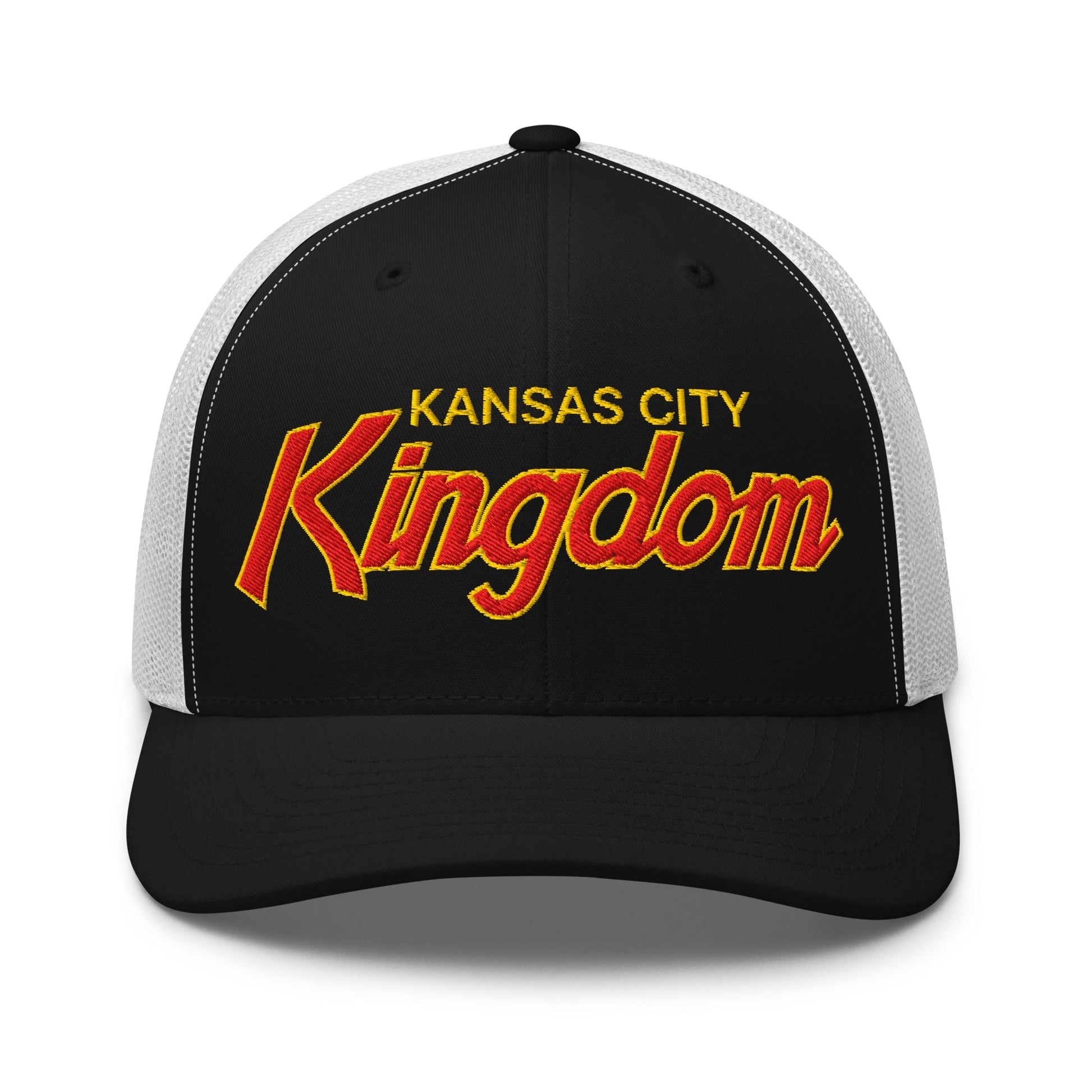 Kansas City Kingdom Embroidered Mesh Trucker Hat - Black/ White