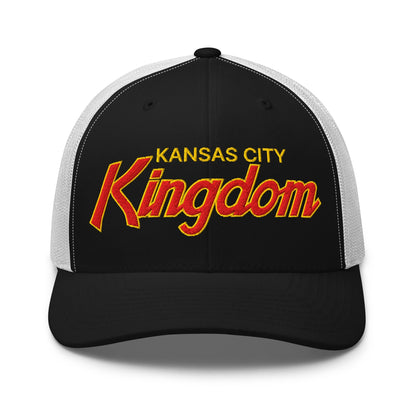 Kansas City Kingdom Embroidered Mesh Trucker Hat - Black/ White