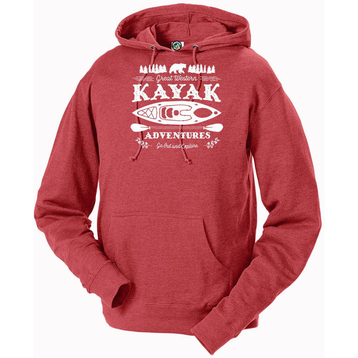 Kayak Adventure National Park Hoodie - S / Red Heather - hoodie