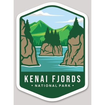 Kenai Fjords National Park Die Cut Sticker Large - sticker