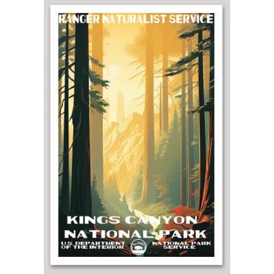 Kings Canyon National Park WPA Sticker Large - sticker