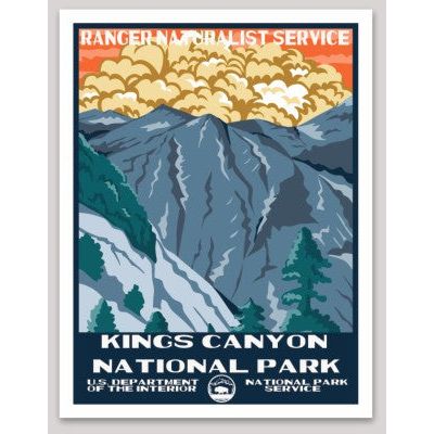 Kings Canyon National Park WPA Sticker Large - sticker