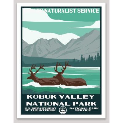 Kobuk Valley National Park WPA Sticker Large - sticker