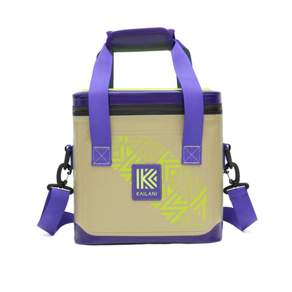 KUKUI 10 Can Soft Cooler Tan/Purple - Coolers
