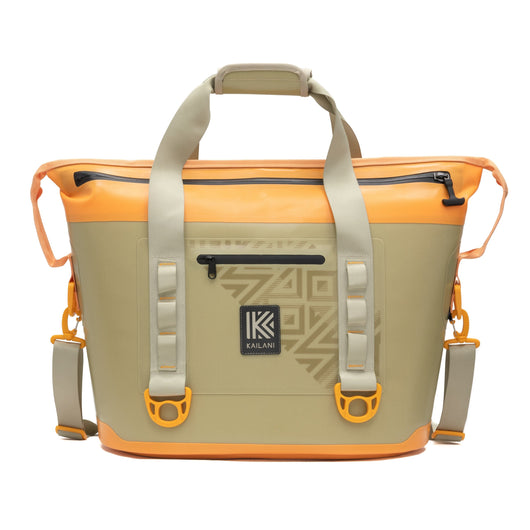 KUKUI Cooler Tote Tan/Orange - Tan/Orange - Soft Coolers
