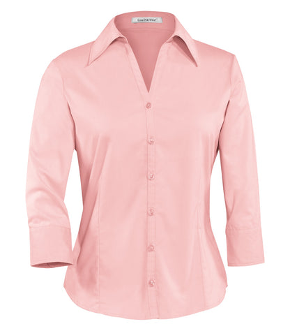 CoalHarbour - DISCONTINUED COAL HARBOUR® EASY CARE BLEND 3/4 SLEEVE LADIES' WOVEN SHIRT. - L615