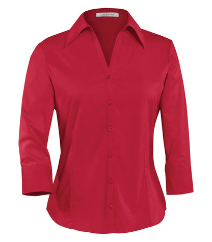 CoalHarbour - DISCONTINUED COAL HARBOUR® EASY CARE BLEND 3/4 SLEEVE LADIES' WOVEN SHIRT. - L615