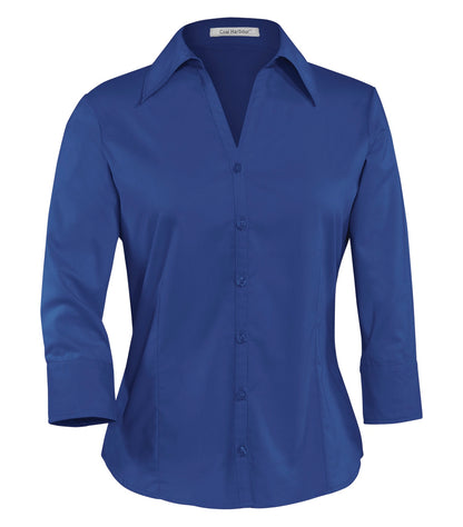 CoalHarbour - DISCONTINUED COAL HARBOUR® EASY CARE BLEND 3/4 SLEEVE LADIES' WOVEN SHIRT. - L615