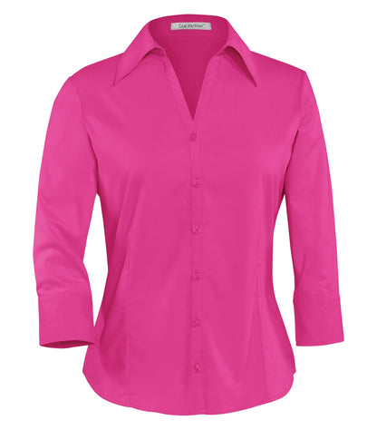 CoalHarbour - DISCONTINUED COAL HARBOUR® EASY CARE BLEND 3/4 SLEEVE LADIES' WOVEN SHIRT. - L615