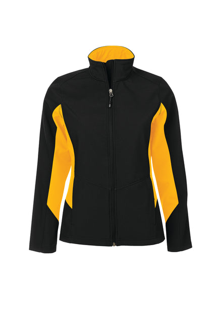 CoalHarbour - COAL HARBOUR® EVERYDAY COLOUR BLOCK WATER REPELLENT SOFT SHELL LADIES' JACKET. - L7604