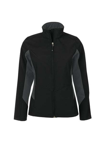 CoalHarbour - COAL HARBOUR® EVERYDAY COLOUR BLOCK WATER REPELLENT SOFT SHELL LADIES' JACKET. - L7604