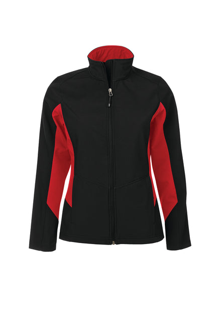 CoalHarbour - COAL HARBOUR® EVERYDAY COLOUR BLOCK WATER REPELLENT SOFT SHELL LADIES' JACKET. - L7604