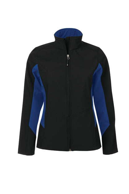 CoalHarbour - COAL HARBOUR® EVERYDAY COLOUR BLOCK WATER REPELLENT SOFT SHELL LADIES' JACKET. - L7604