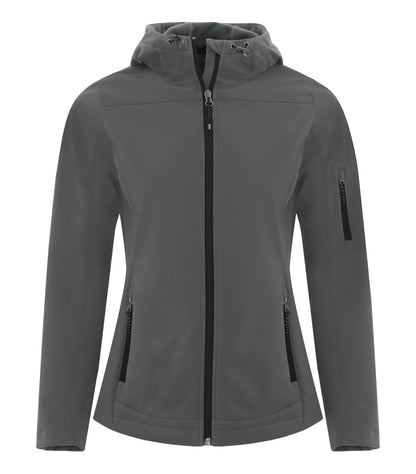CoalHarbour - COAL HARBOUR® EVERYDAY HOODED WATER REPELLENT STRETCH SOFT SHELL LADIES' JACKET. - L7605