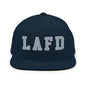 LAFD Los Angeles Fire Department Embroidered Flat Bill Brim Snapback Hat - Dark Navy