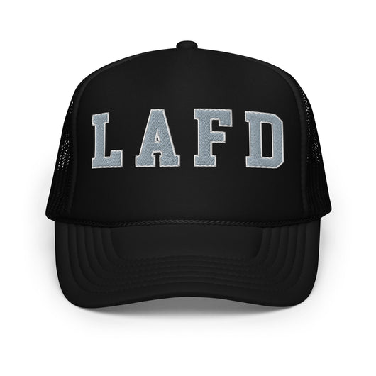 LAFD Los Angeles Fire Department Embroidered Foam Trucker Hat - Black