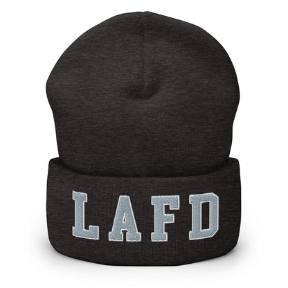 LAFD Los Angeles Fire Department Embroidered Knit Cuffed Beanie - Dark Grey