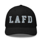 LAFD Los Angeles Fire Department Embroidered Mesh Trucker Hat - Black