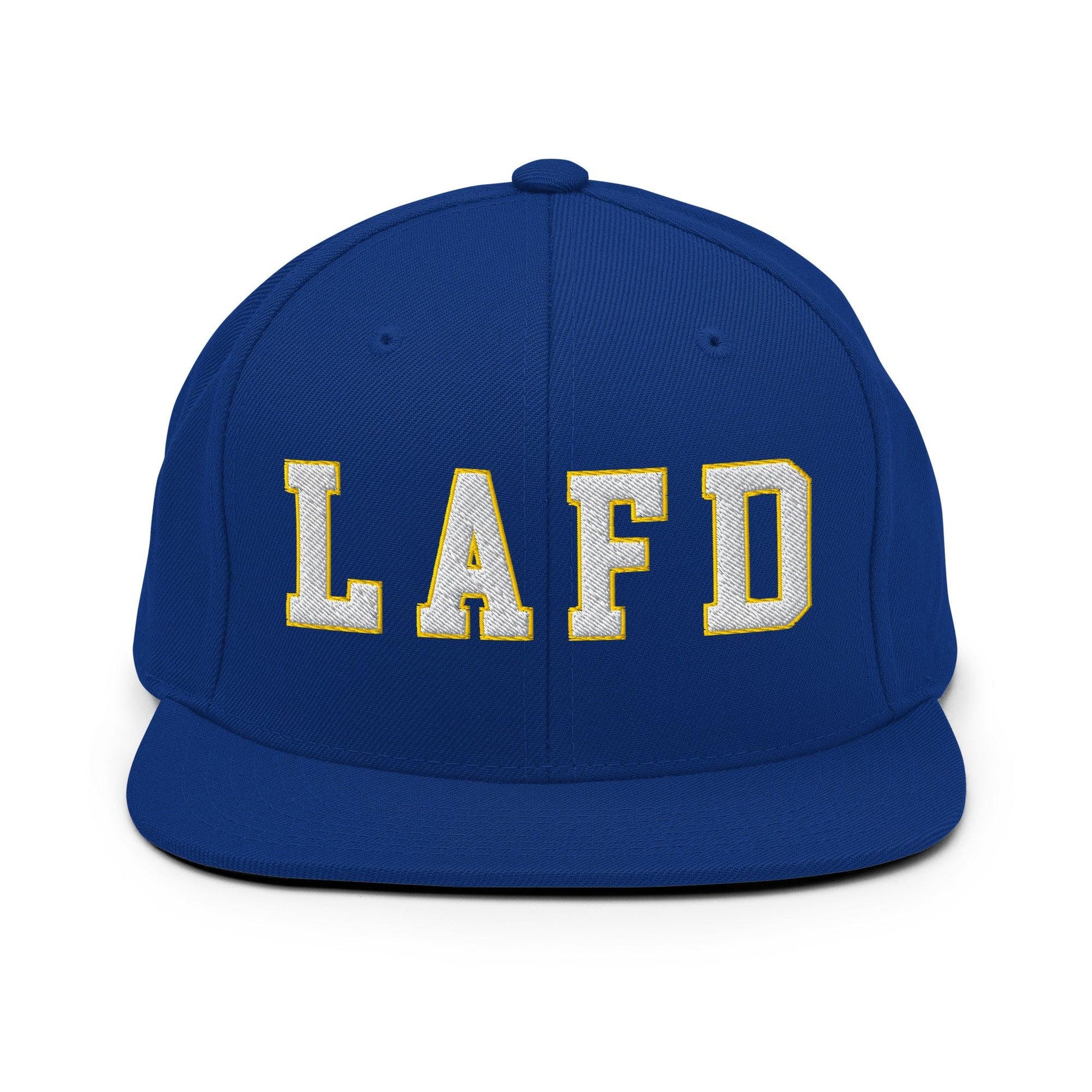 LAFD Los Angeles Fire Department Football Embroidered Flat Bill Brim Snapback Hat