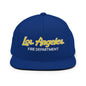 LAFD Los Angeles Fire Department Football Vintage Sports Script Embroidered Flat Bill Brim Snapback Hat