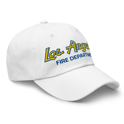 LAFD Los Angeles Fire Department Football Vintage Sports Script Embroidered Dad Hat