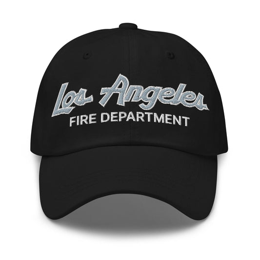 LAFD Los Angeles Fire Department Vintage Sports Script Embroidered Dad Hat - Toronto Screen Printing