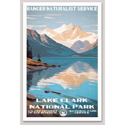 Lake Clark National Park WPA Sticker Large - sticker