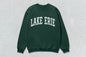 Green Lake Erie sweatshirt featuring screen printing on custom apparel for a stylish look