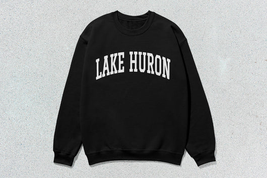 Lake Huron - Unisex Heavy Blend™ Crewneck Sweatshirt - Black / Small - Sweatshirts & Hoodies