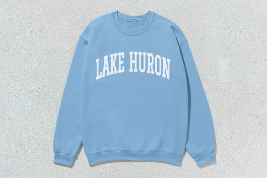 Lake Huron - Unisex Heavy Blend™ Crewneck Sweatshirt - Blue / Small - Sweatshirts & Hoodies
