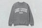 Gray Lake Louise crewneck sweatshirt in custom apparel collection perfect for outdoor enthusiasts