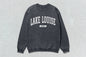 Gray crewneck sweatshirt from Lake Louise unisex heavyweight custom apparel collection