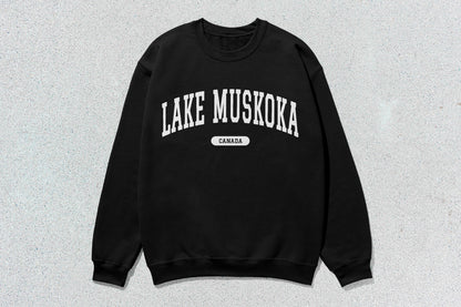 Black Lake Muskoka crewneck sweatshirt in unisex heavy blend for custom apparel