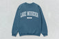 Blue Lake Muskoka crewneck sweatshirt in custom apparel collection displayed