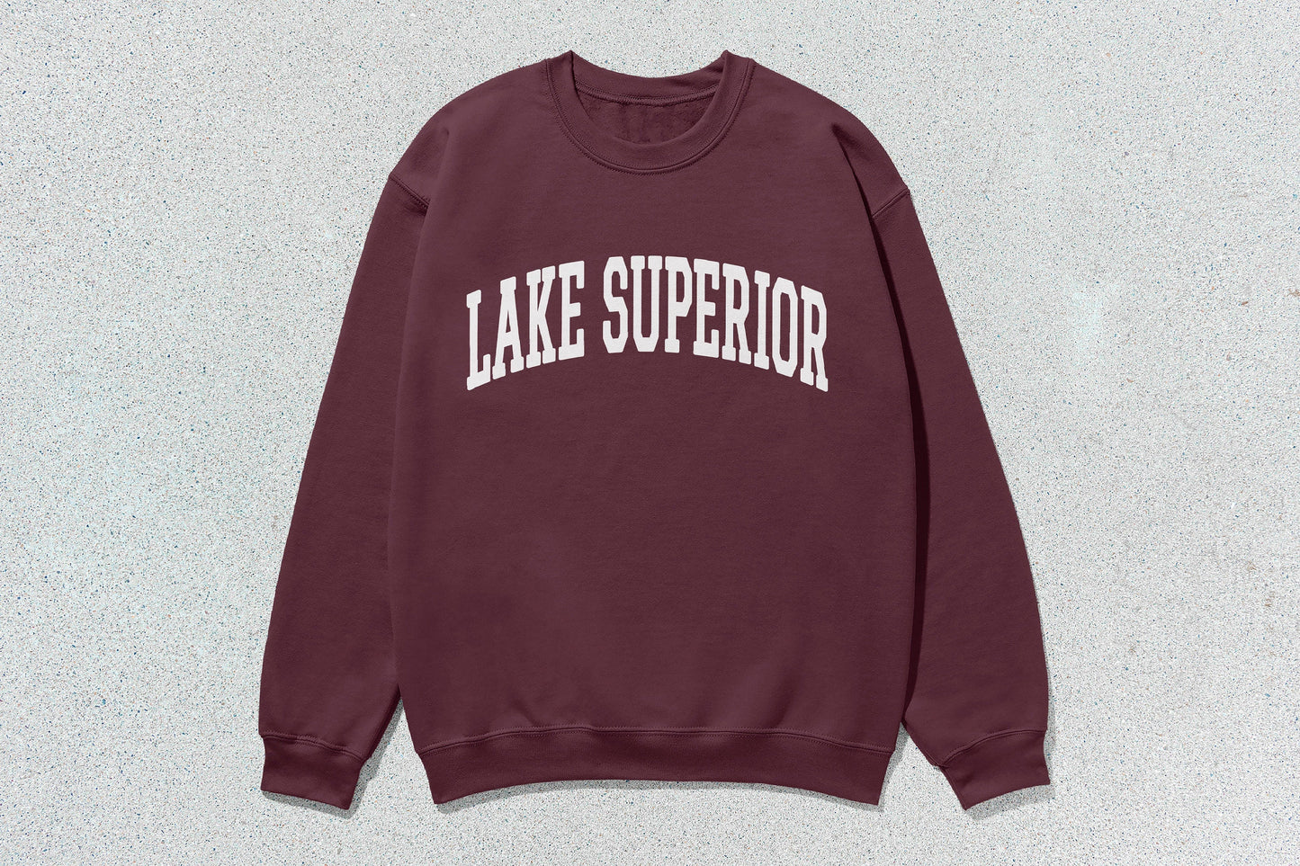 Lake Superior - Unisex Heavy Blend™ Crewneck Sweatshirt - Maroon / Small - Sweatshirts & Hoodies