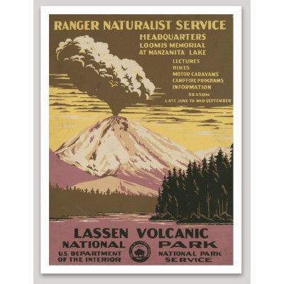 Lassen Volcanic National Park WPA Sticker Large - sticker