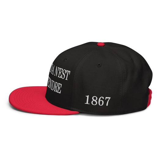 Le Canada n’est pas à Vendre Canada is not for Sale 1867 Flag Embroidered Flat Bill Brim Snapback Hat - Headwear