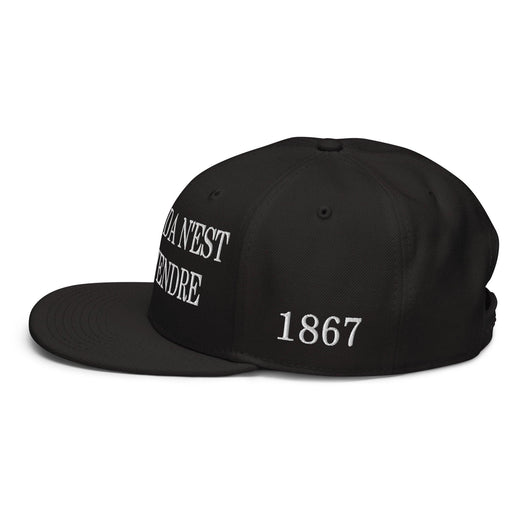 Le Canada n’est pas à Vendre Canada is not for Sale 1867 Flag Embroidered Flat Bill Brim Snapback Hat - Headwear